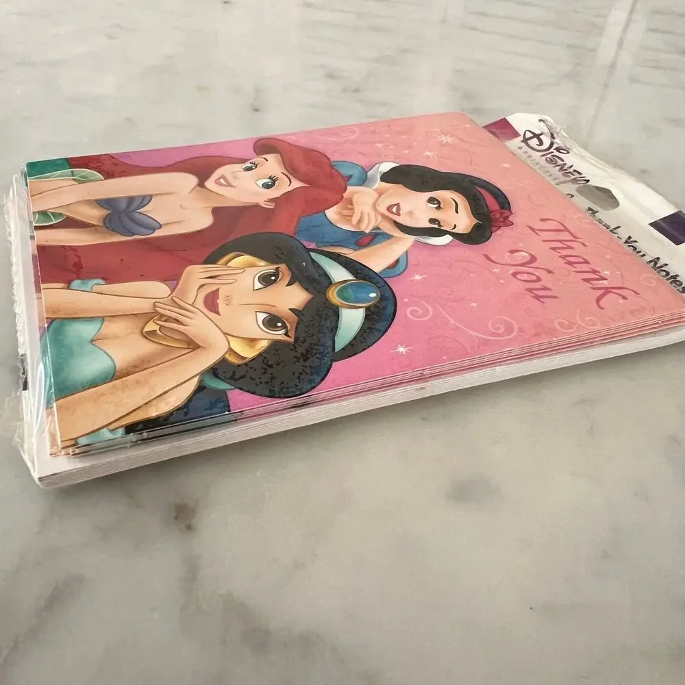 Vintage Disney Princess Thank You Cards / Set of 8